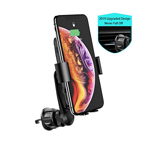 Product Cover Wireless Car Charger, MANKIW 10W Qi Fast Charging Car Charger Mount Phone Holder Automatic open Clamping,Compatible for iPhone 11/11pro/11pro MAX/XS MAX/XR/XS/X/8Plus/8,Samsung Galaxy S9/S8/S8+