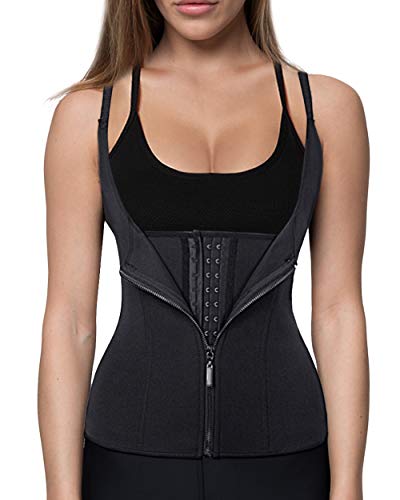 Product Cover Women Waist Trainer for Weight Loss - Neoprene Sweat Sauna Suits with Adjustable Strap - Hot Slimming Body Shaper Sport Girdle Black