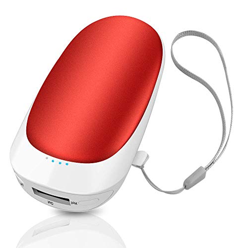 Product Cover Henscoqi Rechargeable Hand Warmers Hot Hands,Portable Electric USB Hand Heater 5205mAh Power Bank, Fast Heating Winter Gift for Women Men and Kids