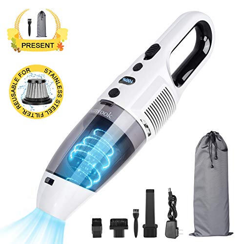 Product Cover Handheld Vacuum Cordless Car Vacuum Cleaner Upgraded 7500PA Portable Lightweight Rechargeable Wet Dry Vacuum Cleaner with Power Display for Home Pet Hair Car Cleaning