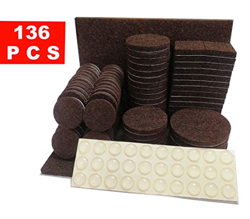 Product Cover Furniture Pads Protect Your Hardwood Floor Fixed Furniture Eliminate Noise.136 Advanced 5mm Self-Adhesive Gaskets in Various Sizes.Your Best Hardwood Floor Protector