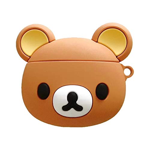 Product Cover BlossomingLove Compatible with AirPods Case Keychain Full Protective PVC Silicone Cover Fashion Dope Self-Design Rilakkuma Style Skin for AirPods Charging Case (Rilakkuma)