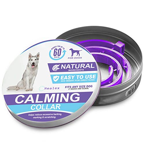 Product Cover Healex Dog Calming Collar for Dogs | A Paw-FECT Dog-Calming Aid | Anxiety Relief for Dogs and Hounds Calming Dog Collar for Your Canine Pet | 2-Month Protection, 1 Collar