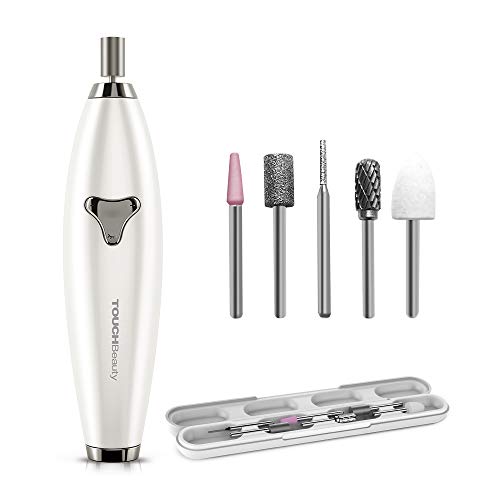 Product Cover TOUCHBeauty Electric Nail File Drill 6in1 Manicure Pedicure set for Natural Acrylic Nails Shaping Gel Nails Remover, ±360° Dual-ways Rotation Bits, Adjustable Speed Rechargeable Travel Set 1733