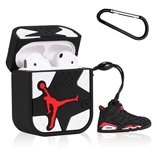 Product Cover Gift-Hero Compatible with Airpods 1&2 Silicone Cute Case, 3D Fun Luxury Funny Cool Designer Kits Character Skin Fashion Chic Cover for Girls Boys Kids Men Teens Air pods(White Flying Shoes)