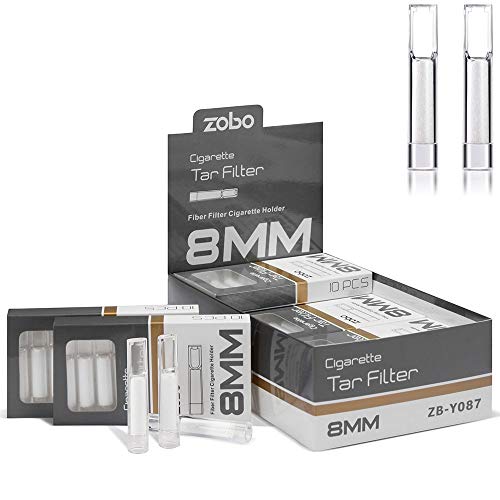 Product Cover ZOBO Disposable Cigarette Filters Fiber Filtration to Reduce Tar (200 Per Pack)