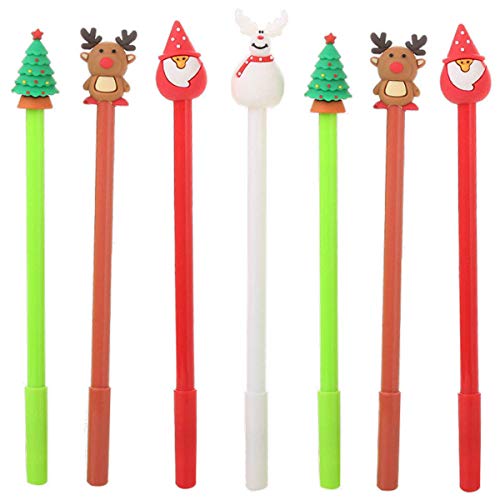 Product Cover Maydahui 28PCS Novelty Black Gel Ink RollerBall Pens for Office School Kids (4 Style - Christmas Tree, Snowman, Reindeer, Santa Claus)