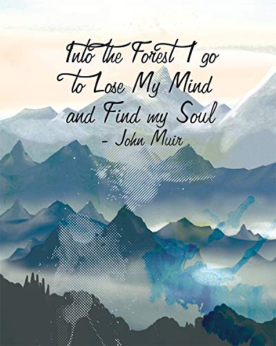 Product Cover Into the Forest I Go To Lose My Mind And Find My Soul Wall Art Decor Print - 8x10 unframed print