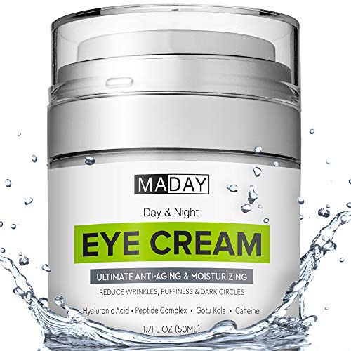 Product Cover Eye Cream - Reduce Dark Circles, Puffiness and Under Eye Bags - Effective Anti-Wrinkles Treatment - Anti-Aging Eye Gel with Hyaluronic Acid, Gotu Kola Extract, Caffeine - Refreshing Eye serum