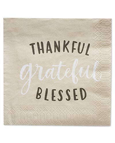 Product Cover American Greetings Thanksgiving Party Supplies, Grateful Lunch Napkins (50-Count)