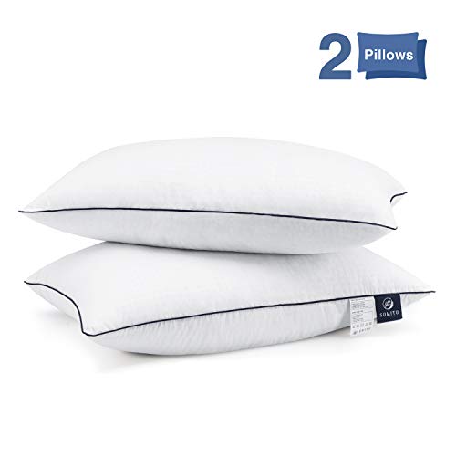 Product Cover Bed Pillows for Sleeping 2 Pack, Hypoallergenic Pillow for Side and Back Sleeper, Hotel Collection Gel Pillows, Down Alternative Cooling Pillow with Soft Premium Plush Fiber Fill, Standard Size