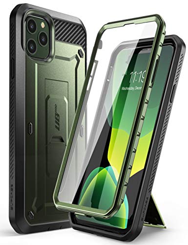 Product Cover SUPCASE Unicorn Beetle Pro Series Phone Case Designed for iPhone 11 Pro Max 6.5 Inch (2019 Release), Built-in Screen Protector Full-Body Rugged Holster Case(MetallicGreen)