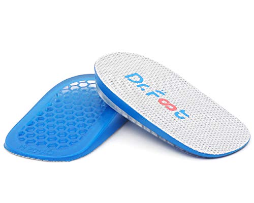 Product Cover Dr. Foot's Height Increase Inserts, Gel Heel Lift Insoles, Shoe Lifts Insoles for Leg Length Discrepancies (0.6