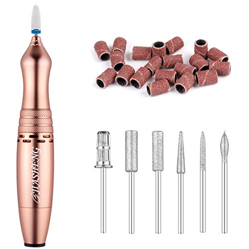 Product Cover Electric Nail File Portbale Nail Drill for Acrylic Nails Kit, Nail Supplies, Nail E File Set for Gel Nails Manicure Pedicure Polishing Tools with Ceramic Drill Bit and Sanding Bands