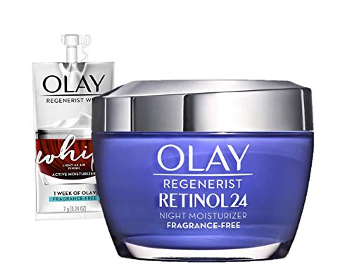 Product Cover Olay Regenerist Retinol Moisturizer, Retinol 24 Night Face Cream, 1.7oz + 1 Week Of Whip Face Moisturizer Travel/Trial Size