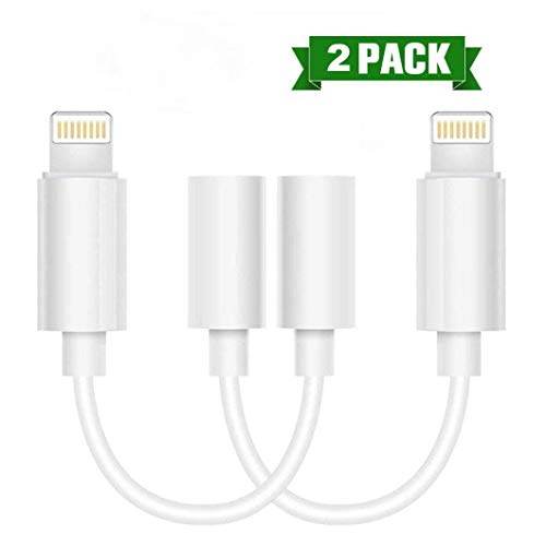 Product Cover Lighting to 3.5mm Headphone Adapter for Phone XS/XS Max/XR/X,Phone 8/7/Plus Pad Pod, Support Music Control & Calling Function (OS 10.3 or Later) - White