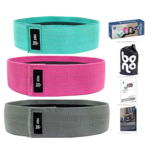 Product Cover Resistance Hip Band for Butt and Legs Exercise,Non Slip Workout Bands Set of 3