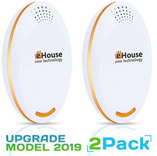 Product Cover Ultrasonic Pest Repeller - (2 Pack) Electronic Plug in Best Repellent - Pest Control - Get Rid Of - Rodents Squirrels Mice Rats Insects - Roaches Spiders Fleas Bed Bugs Flies Ants Mosquitos Fruit Fly!