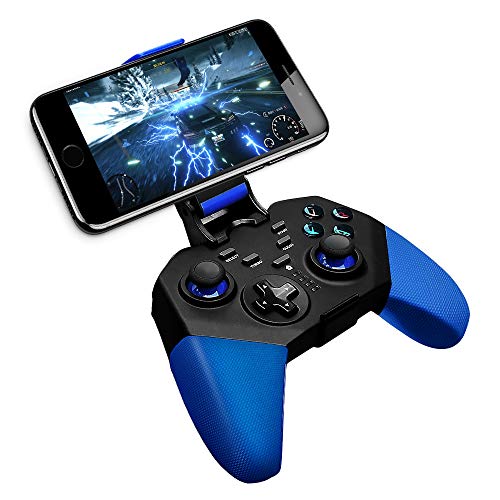 Product Cover Mobile Game Controller, PowerLead PG8721 Wireless Turbo Combo Key Mapping Mobile Gamepad Compatible with iOS Android iPad Tablet