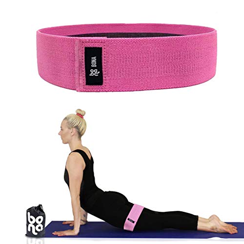 Product Cover Newbona Resistance Bands Non-Slip Fabric Booty Bands Glute Bands for Women with Carrying Bag, Levels of Resistance - Medium