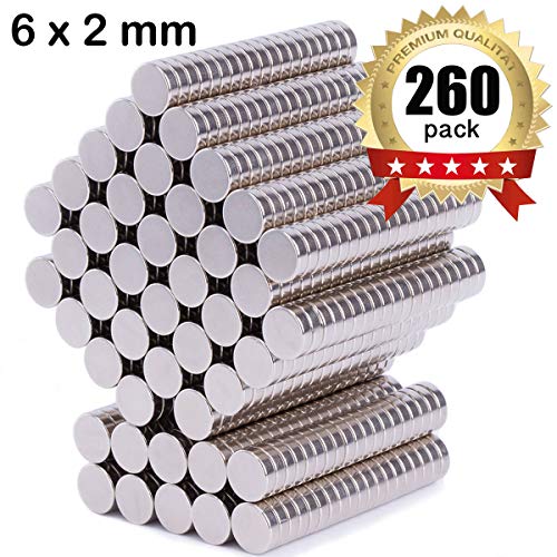 Product Cover 260Pcs 6x2mm Refrigerator Magnets Small Magnets Push Pins Fridge Tiny Magnets, Office Whiteboard Magnets Mini Magnets