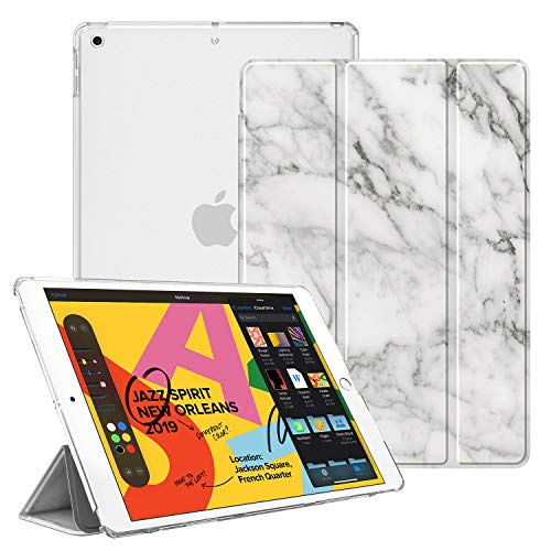 Product Cover Fintie Case for New iPad 7th Generation 10.2 Inch 2019 - Lightweight Slim Shell Stand with Translucent Frosted Back Cover Supports Auto Wake/Sleep for iPad 10.2