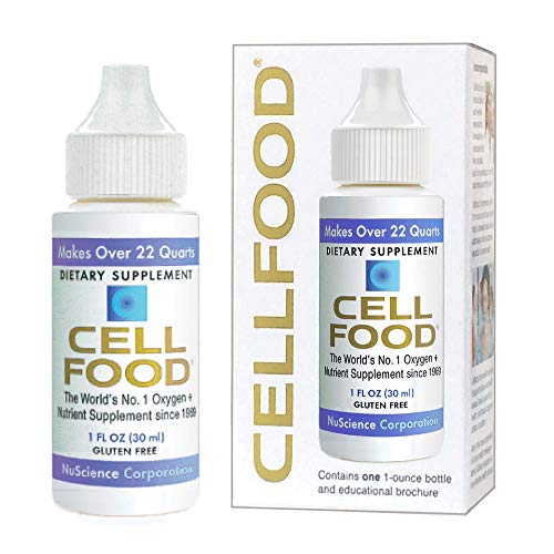 Product Cover Cellfood Liquid Concentrate, 1 oz. Bottle - Oxygen Supplement, Peak Performance - Contains Seaweed Sourced Minerals, Enzymes, Amino Acids, Electrolytes, Superior Absorption - Gluten Free, GMO Free