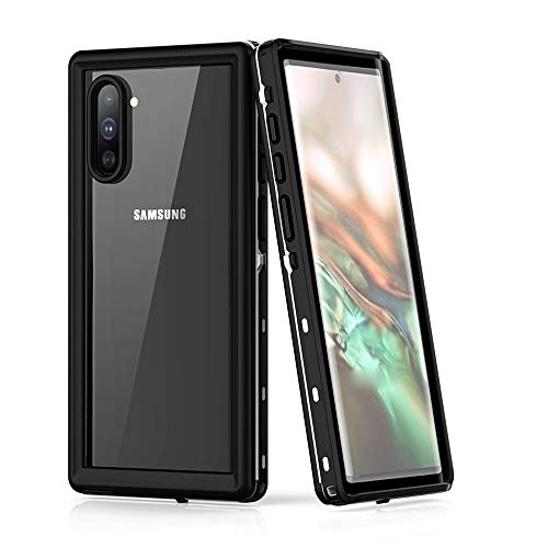 Product Cover PLESON Samsung Galaxy Note 10 Plus Waterproof Case [Built-in Screen Protector] [IP68] [360° Full Body Protection] Underwater Shockproof, Rugged Anti-Drop Protective Phone Case Cover 2019 (Clear)