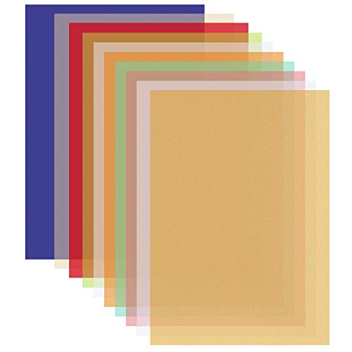 Product Cover Ruisita 40 Sheets 10 Colors Vellum Paper 8.5 x 11 Inches Colored Paper Translucent Sketching Paper Tracing Paper for Printing, Scrapbook Pages, Invitations, Crafts, Cards (Multicolor A)