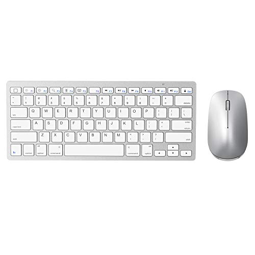Product Cover Wireless Keyboard and Mouse for iPad (iPadOS 13 and Above), SPARIN Bluetooth Keyboard Mouse Combo for iPad, Compatible with iPad 10.2 / iPad Pro/iPad Air/iPad Mini - Silver White