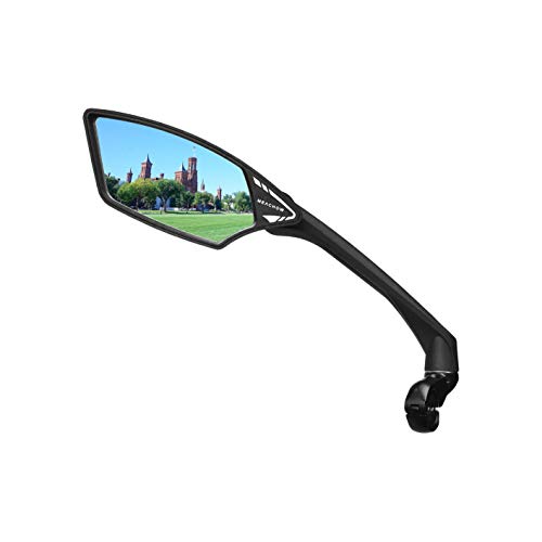 Product Cover MEACHOW New Scratch Resistant Glass Lens,Handlebar Bike Mirror, Rotatable Safe Rearview Mirror, Bicycle Mirror, (Sliver Left Side) ME-006LS
