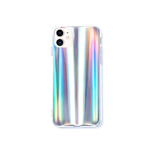 Product Cover HolaStar Case for iPhone 11/XI, Rainbow Holographic Pattern Integrated with Tempered Glass Gradient Iridescent Effect Slim Thin Fit Phone Cover