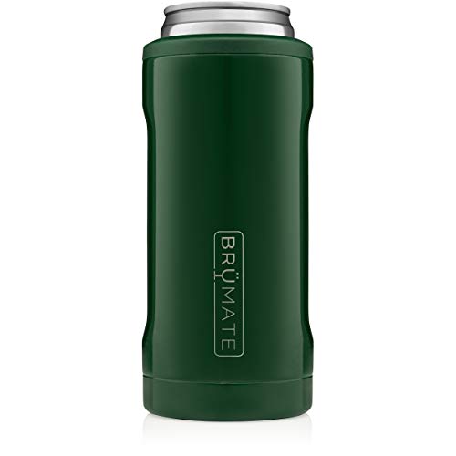 Product Cover BrüMate Hopsulator Slim Double-walled Stainless Steel Insulated Can Cooler for 12 Oz Slim Cans (Emerald Green)