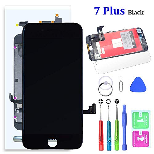 Product Cover SZRSTH Compatible with iPhone 7 Plus Screen Replacement Black 5.5 Inch LCD Display with 3D Touch Screen Digitizer Frame Full Assembly Include Full Free Repair Tools Kit+Instruction+Screen Protector