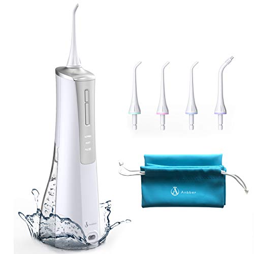 Product Cover Cordless Water Flosser Water Pick Teeth Cleaner Anbber USB Rechargeable Dental Oral Irrigator with Built-in 304 Stainless Steel Pump, Ultra Anti-leakage, Anti-overcharge, Extra-quiet Design for Travel