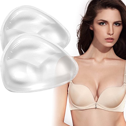 Product Cover Silicone Breast Inserts, Waterproof Enhancers Clear Gel Push Up Bra Inserts for Swimsuits & Bikini
