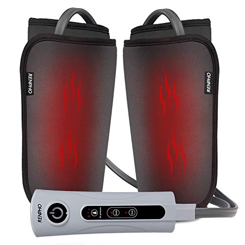Product Cover RENPHO Leg Foot and Calf Massager Machine with Heat, PU Leather Material Makes It Easy to Clean, Compression Kneading Massage for Relaxation Muscles, Helps Poor Circulation