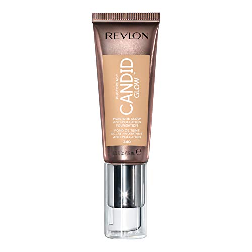 Product Cover Revlon PhotoReady Candid Glow Moisture Glow Anti-Pollution Foundation with Vitamin E & Prickly Pear Oil, Anti-Blue Light Ingredients, without Parabens, Pthalates, & Fragrances, Natural Beige, 0.75 oz