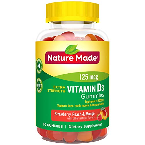Product Cover Nature Made Vitamin D3 125 mcg (5000 IU) Gummies, 80 Count for Bone Health†