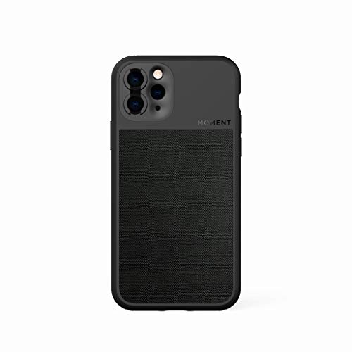 Product Cover iPhone 11 Pro Max Case || Moment Photo Case in Black Canvas - Protective, Durable, Wrist Strap Friendly case for Camera Lovers.