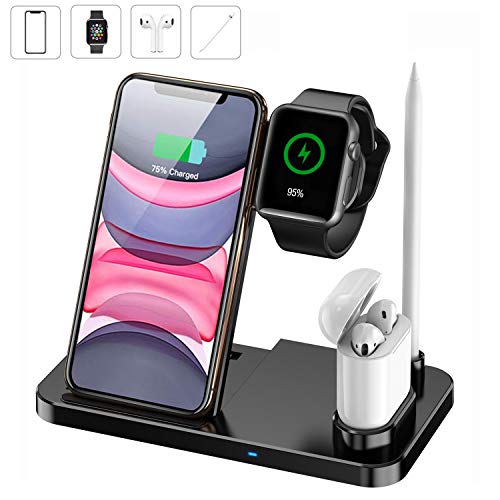 Product Cover Updated Version Wireless Charger UIKJYY Wireless Charging Stand for iPhone 11 Pro Max X XS XR Xs Max 8 8 Plus and Other Qi Phones Wireless Charging Station Compatible Apple Watch Series Airpods