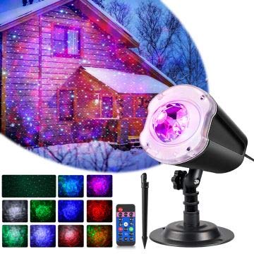 Product Cover LYRABAY Christmas Outdoor Projector Laser Lights, Meteor Shower with Ocean Wave, LED Light Proejctor for Party, Halloween Landscape Decoration