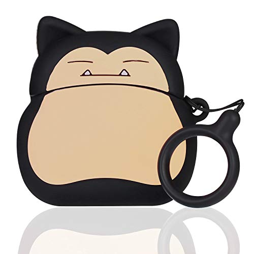 Product Cover Twinkler Snorlax Compatible with Airpods 1/2 Case Silicone, Cute Cartoon 3D Animal Air pods Design Cover, Cool Fun Kawaii Fashion Funny Cases for Kids Girls Teens Boys Character Skin Keychain Airpod