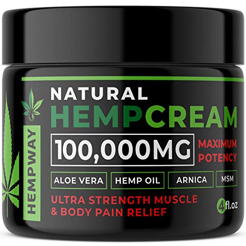 Product Cover 100% Natural Hemp Cream for Pain Relief - 100,000mg Arthritis Pain Relief Cream - Hemp Oil for Pain Relief & Joint Pain Relief - Doctor Formulated Pain Cream - Hemp Lotion for Pain Relief