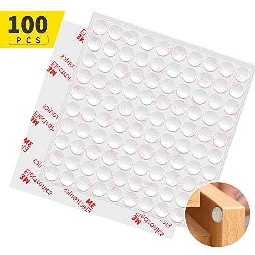 Product Cover Fu Store Clear Self Adhesive Bumpers Noise Dampening Buffer Pads 100PCS 3/8 Inch Protection for Cabinet Door Drawer Wooden Floor-Hemispherical