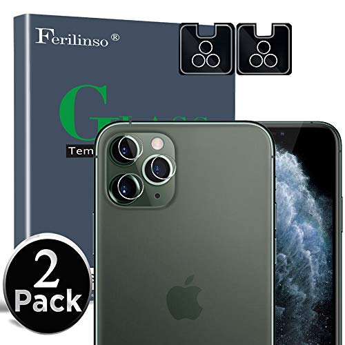 Product Cover [2 Pack] Ferilinso Camera Protector for iPhone 11 Pro/iPhone 11 Pro Max Camera Protector, Tempered Glass Protection Film (Clear)