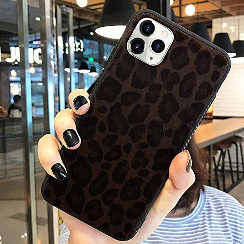Product Cover L-FADNUT for iPhone 11 Pro Max Protective Case Super Cute Furry Leopard Print TPU Case Slim Girls Case Flexible Soft Rubber Shell Shockproof Funcky Back Bumper Case Cover for iPhone 11 Pro Max Black