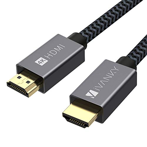 Product Cover 4K HDMI Cable 15 ft, iVANKY High Speed 18Gbps HDMI 2.0 Cable, 4K HDR, HDCP 2.2, 3D, 2160P, 1080P, Ethernet - Braided HDMI Cord, Audio Return (ARC) Compatible UHD TV, Blu-ray, PS4/3, Projector, Monitor