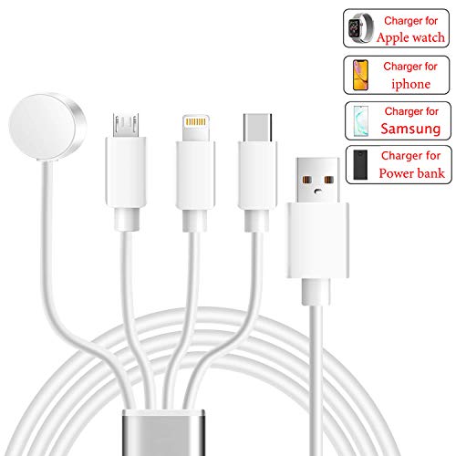 Product Cover Apple Watch Series Charger Cable 3 in 1 iwatch Charging iPhone Fast Charger Compatible USB Type c Cable Charger Phone ipad Charger Apple Watch Wireless Series 3/4/5 Portable Travel Charger