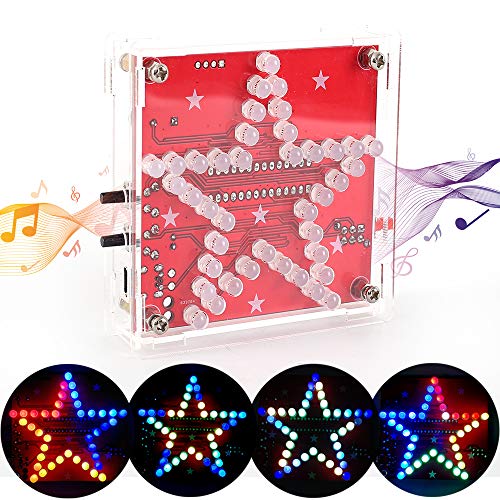 Product Cover ICStation Star Soldering Practice Kit DIY Electronic Assemble Project LED Flashing Beep Music DC 5V USB